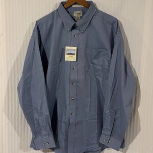 L.L. Bean Men's Slate Blue Button Down Shirt Oxford - XXL